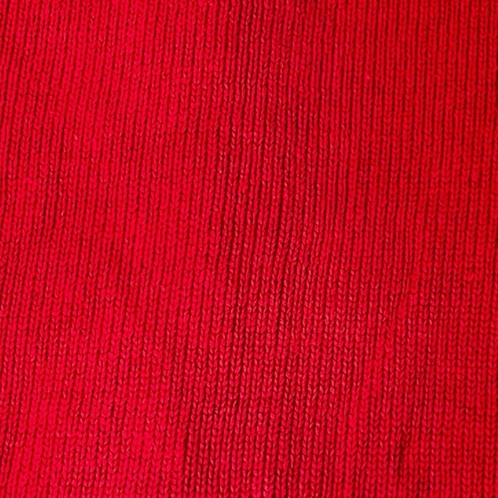 Vintage Crystal Kobe Snowman Patch Red Christmas Cardigan Size L Ugly Sweater - Picture 3 of 10